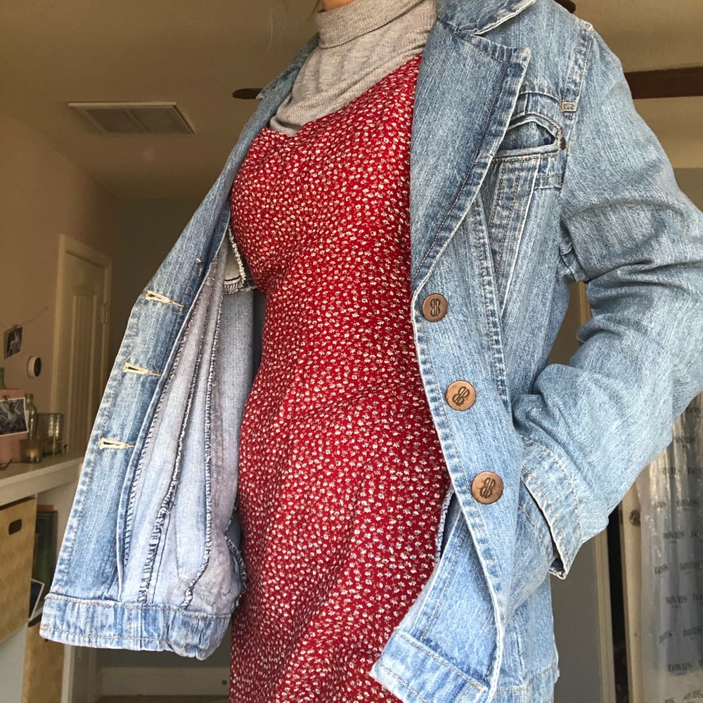 Light wash denim jacket